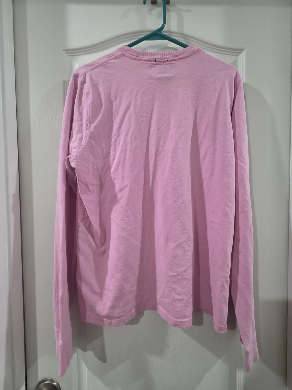 Vintage Abercrombie & Fitch Light Pink Long-Sleeve Crew Tee